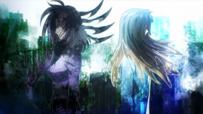 See, we're showing her in two ways because she has a DUALITY like most living things have a DUALITY and also DUALITIES have DUALITY.