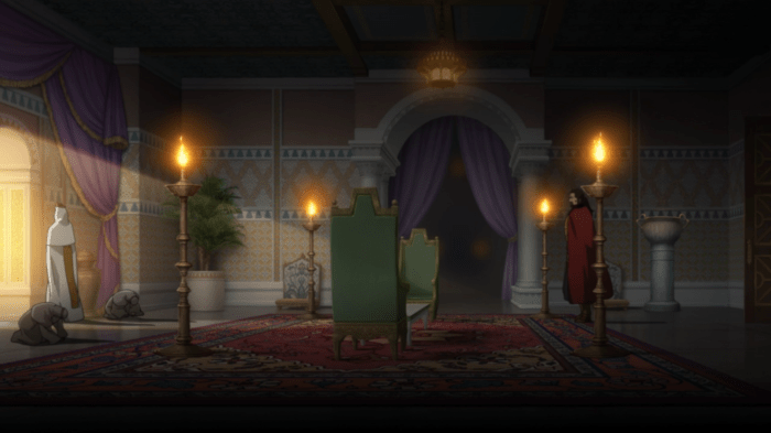 The servants all behave in a very Japanese fashion, which is a little out of place in a series that's obviously very Mediterranean.