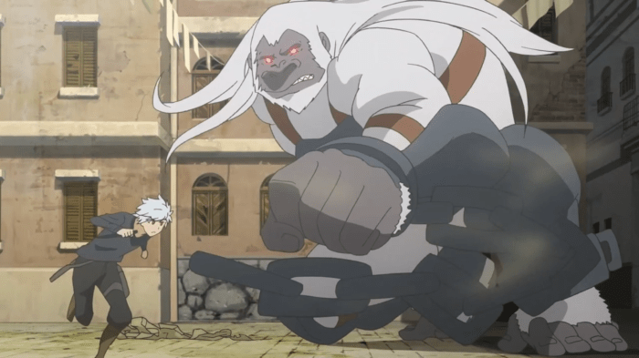 In a fantasy world with magic cat people and fallen gods, what's the most creative enemy we can come up with? Gorilla. Duh.