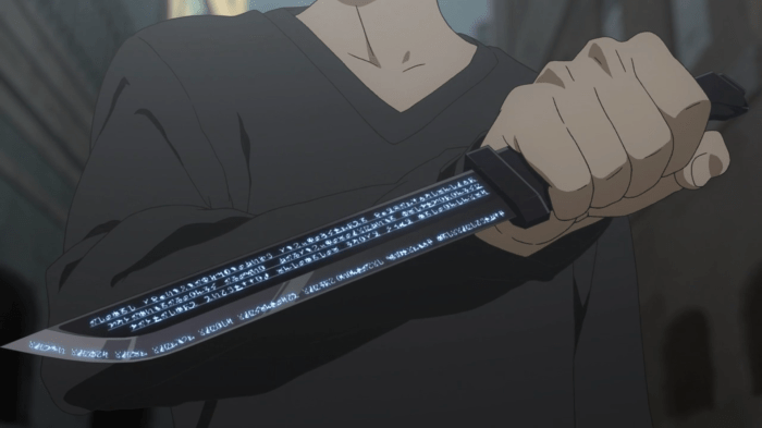 It's a pretty cool knife to get stabbed in the face with, at least.