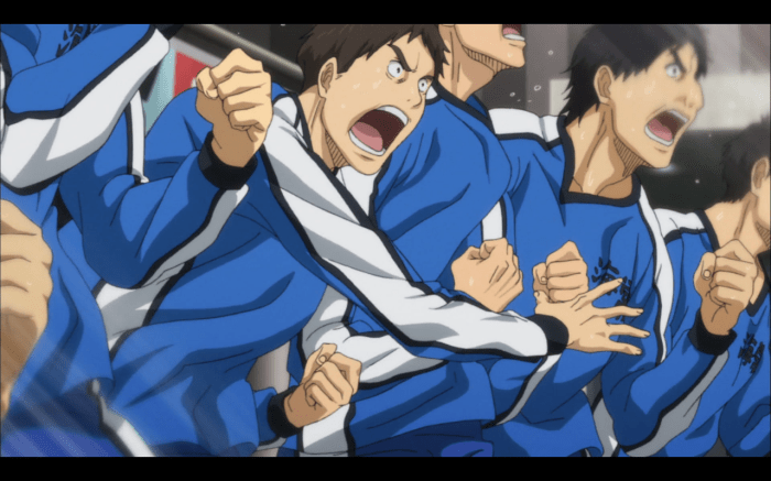 Euphoric team cheering or the riot when they heard the art team was running out of blue markers.